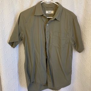 Buck mason olive green mens large button down